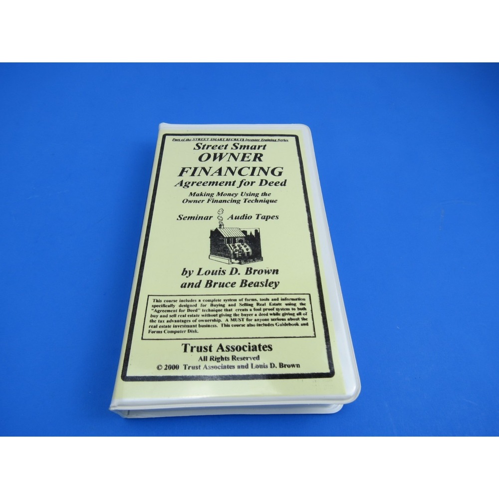 Louis Brown Street Smart Real Estate Owner Financing Audiobook Tape